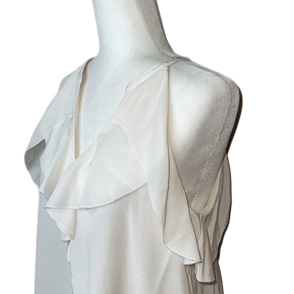 NWOT Lilly Pulitzer 💯 Silk Flounce Ruffle Romantic Sleeveless Blouse M - Picture 5 of 10